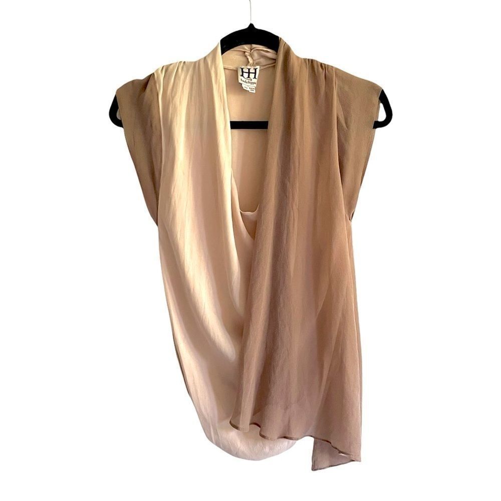 Haute HIPPIE Sleeveless Silk Draped Blouse Tank Top XS
